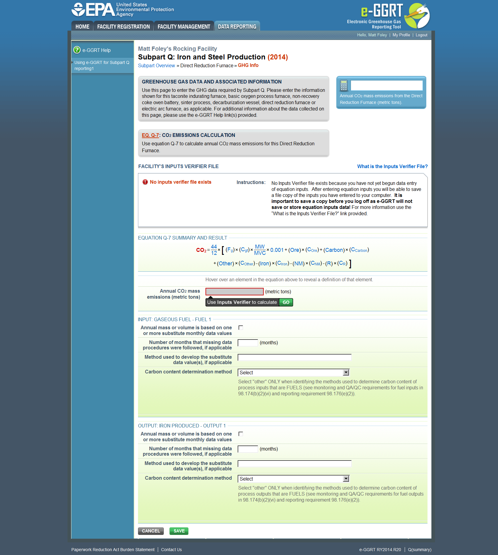 Image of Accessing the Inputs Verifier Tool (IVT)